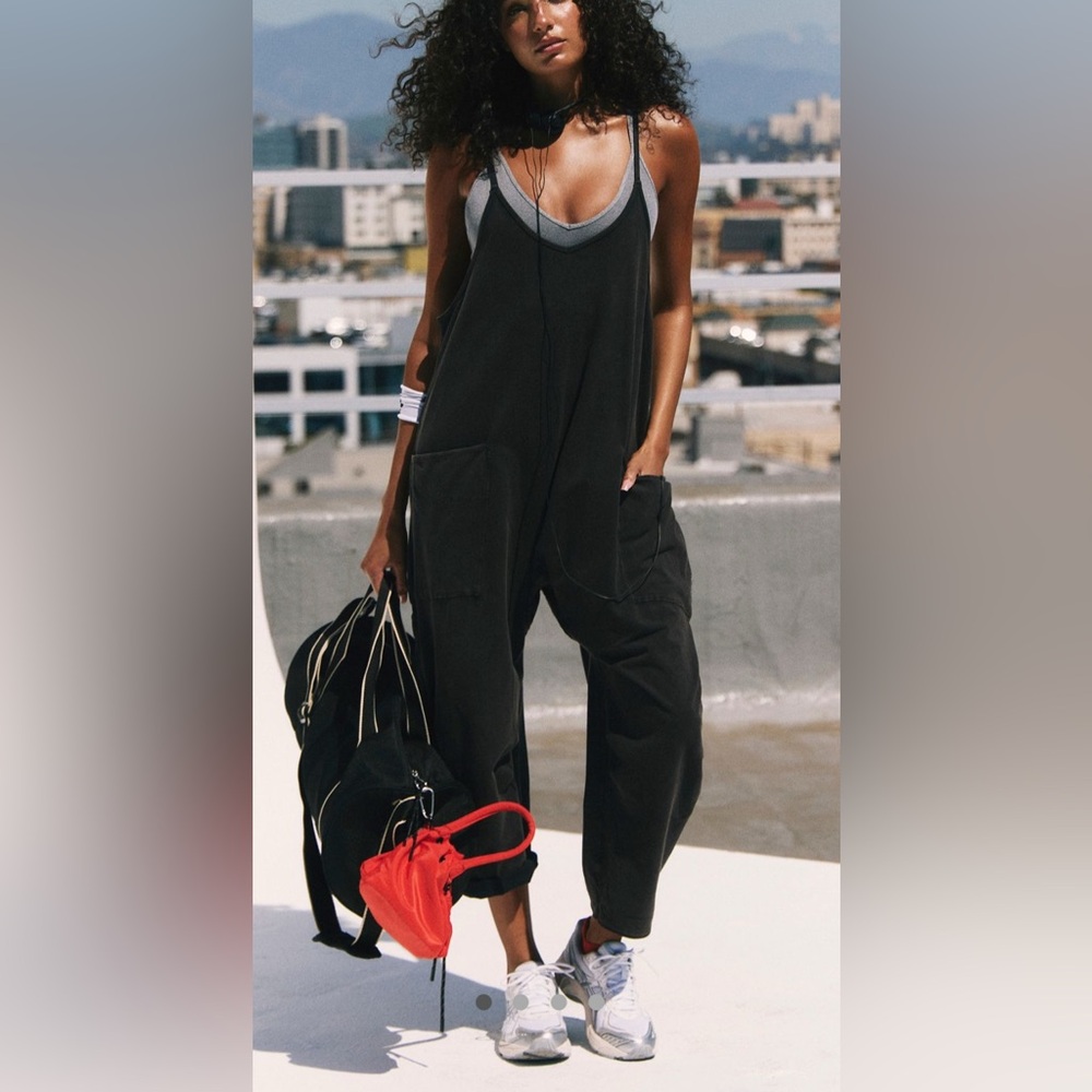 Black Relaxed Fit Jumpsuit with Tapered Legs